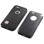 Case Protector Apple Iphone 6 Dual black Carbon fiber Triple Layer (17003975) by www.tiendakimerex.com